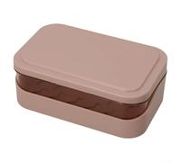 Niceminiwall Grand porte-savon en plastique pour salle de bain avec design creux amovible, drainage ventilé pour douche et cuisine, rose
