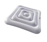 Niceminiwall Housse de spa gonflable pour jacuzzi carré, diamètre 135 cm, 0,2 m d'épaisseur, couverture thermique en PVC à économie d'énergie avec valve anti-fuite, blanc ou noir (blanc B)