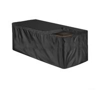 Niceminiwall Housse en tissu Oxford 210D pour meubles d'extérieur rectangulaires, résistante aux UV, coupe-vent avec cordon de serrage et accès à fermeture éclair, toutes saisons (130 x 60 x 71 cm)