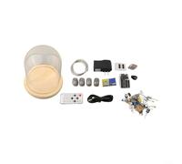 Niceminiwall IN-12 Nixie Kit d'horloge à tube avec rétroéclairage RVB, écran LED numérique pour bricolage électronique, 6 tubes IN-12, alimenté par USB avec batterie intégrée, quartz transparent (A)
