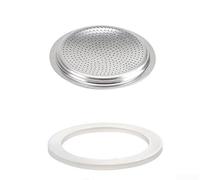 Niceminiwall Joints d'étanchéité pour café, comprend un joint en caoutchouc moka et un tamis, fabriqués à partir de silicone souple, adaptés à tous les types de cafetières (6 tasses + tamis )
