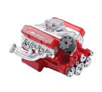 Niceminiwall Kit de décoration moteur V8 en résine - Échelle 1:6 pour maquette OHV à petit bloc pour les amateurs d'automobile, décoration de garage ou de bureau - Rouge, 15 x 11 cm (placement - rouge
