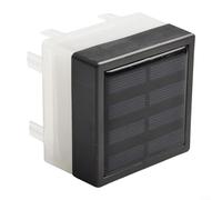 Niceminiwall Lampe colonne d'extérieur à énergie solaire pour jardin et clôture - Étanche IP44 - Lampe carrée avec panneau monocristallin, charge de 4 à 5 h, autonomie de 6 à 8 h, (B)