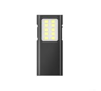 Niceminiwall Lampe de travail rechargeable COB avec 4 modes, projecteur LED portable compatible avec camping, randonnée, garage, atelier ou utilisation, lithium 2000 mAh intégré (noir)
