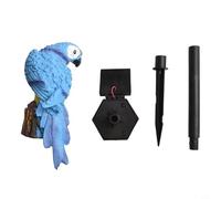 Niceminiwall Lampe solaire LED pour perroquet - Décoration d'extérieur en résine avec capteur automatique du crépuscule à l'aube, résistant aux intempéries pour pelouse, terrasse et cour (bleu)