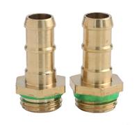 Niceminiwall Lance d'arrosage de jardin, barbes en laiton assorties aux tuyaux de 0,9 cm et 0,6 cm, baguette de pulvérisation réglable en acier inoxydable, 2 colliers de serrage (2 pièces de 9,5 mm)