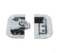 Niceminiwall Loquet papillon encastré en métal argenté 82 x 77 mm pour mallette de vol, valise de route, boîte de microphone, boîte en bois, mallette à outils en aluminium, photographie