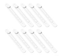 Niceminiwall Lot de 10 attaches de câble en silicone réutilisables pour le chargement de données et les écouteurs - 17 cm de rangement élastique avec boucle - Pour la maison et le bureau - Blanc
