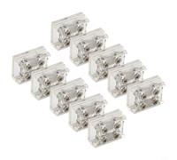Niceminiwall Lot de 10 bornes de connecteur de bande LED à 2 broches avec vis de fixation pour bandes de 8 mm et 10 mm, transparentes, installation à souder (bande à bande de 10 mm)