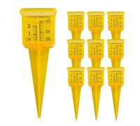 Niceminiwall Lot de 10 gicleurs pluviométriques de 3,8 cm avec grande impression numérique, outil de mesure de l'eau en polypropylène pour l'irrigation de pelouse et de jardin, large ouverture pour