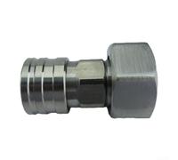 Niceminiwall Lot de 2 adaptateurs de machine de nettoyage : femelle 3/4" vers raccord rapide de 6,35 mm pour tuyau d'arrosage et pièces de nettoyeur haute pression, durabilité en métal pour une