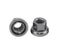 Niceminiwall Lot de 2 écrous M10 à engrenage fixe pour moyeu arrière de roue de vélo, écrous à bride en acier 22 mm