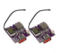 Niceminiwall Lot de 2 modules de banque d'alimentation à charge rapide de 22,5 W avec affichage numérique ou lumineux, prend en charge la sortie PD3.0 QC4+, compatible avec les batteries 3,7 V 21700