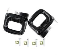 Niceminiwall Lot de 2 poignées latérales de rechange pour cuiseur vapeur, marmite à lait et autocuiseur, poignée noire résistante à la chaleur avec bord en acier inoxydable (0)