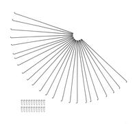 Niceminiwall Lot de 24 rayons et tétons en acier pour vélos électriques de 26, 27,5, 29er - Compatible avec la réparation de roues de vélo de montagne - 255 mm, 260 mm, 275 mm (260 mm)
