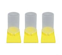 Niceminiwall Lot de 3 abreuvoirs en plastique pour entrée de ruche - Mangeoire d'eau jaune pour abeilles mellifères, bourdons et pollinisateurs sauvages, 27 x 12 x 9 cm, pour bassin à remplissage