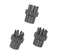 Niceminiwall Lot de 3 têtes de brosse pour nettoyeur vapeur avec fixations en laiton, acier et poils doux, pour la plupart des modèles, nettoyage multiple pour carrelage (M8 brosse blanche)