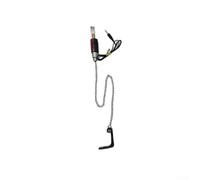 Niceminiwall Lot de 4 indicateurs de touche lumineux à LED pour pêche à la carpe avec 4 bobines, clip de ligne réglable et chaîne, pas de pile nécessaire, alarmes de pêche de nuit compatibles avec la