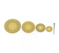 Niceminiwall Lot de 5 mini disques de coupe pour outils rotatifs, pour lame de scie circulaire revêtue de TiN avec mandrin de tige de 3 mm pour bois, verre, plastique, métal