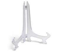 Niceminiwall Lot de 6 supports d'assiettes décoratifs pour œuvres d'art, plats, cadres photo et livres de cuisine, design pliable réglable, plastique transparent (15,2 cm)