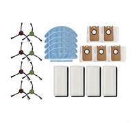 Niceminiwall Lot de 8 filtres, serpillères, sac et brosse latérale pour Medion X20 SW+/MD11415 et X21 SW+/MD11500