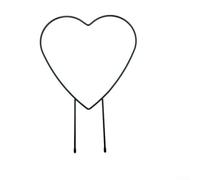 Niceminiwall Love Cadre de support rond en acier en forme de cœur pour tomates, poivrons et plantes grimpantes - Treillis de jardin avec fil plastifié - 360° continu (en forme de cœur)