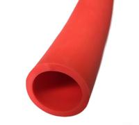 Niceminiwall Manchons antidérapants pour équipement de fitness - Pour manchon en TPV, 25 mm DI × 32 mm DE × 3,5 mm d'épaisseur, 10/20/50 cm de longueur, rouge - Gym et Home Fit (50 cm)