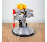 Niceminiwall Mini étau avec base ventouse, rotation à 360° en alliage d'aluminium pour la fabrication de bijoux, l'artisanat, le modélisme et les petites réparations électroniques (avec vis)