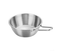 Niceminiwall Mini poêle à frire multifonction 600 ml pour verser l'huile, la sauce chauffante, la cuisine, bol en acier inoxydable, batterie de cuisine ronde compacte pour (1)