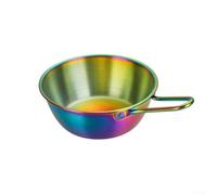 Niceminiwall Mini poêle à frire multifonction 600 ml pour verser l'huile, la sauce chauffante, la cuisine, bol en acier inoxydable, batterie de cuisine ronde compacte pour (4)