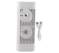 Niceminiwall Mini ventilateur de bureau portable USB avec 3 réglages de vitesse, fonctionnement silencieux, veilleuse et crochet de suspension, appareil de refroidissement personnel pour la maison, le
