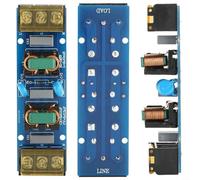 Niceminiwall Module de filtre de ligne d'alimentation en deux étapes 25 A, suppresseur de bruit passe-bas haute fréquence, filtre d'entrée d'alimentation CA pour mode commun et différentiel