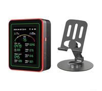 Niceminiwall Moniteur de qualité de l'air WiFi 15 en 1 testeur de qualité de l'air intérieur PM2.5 PM10 TVOC HCHO avec écran TFT de 7,1 cm pour application (noir)