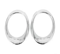 Niceminiwall Paire de bagues chromées pour feux de brouillard - Style billette horizontale de remplacement direct pour les modèles Fusion 2013-2016 (avant gauche et droite)