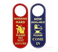 Niceminiwall Panneau de suspension de porte pour salle de bain, bureau, hôtel, « Please Do Not DSTURB and Please Come In » double face, matériau PU, 8 x 24 cm, couleur comme sur la photo