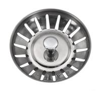 Niceminiwall Passoire d'évier en acier inoxydable pour cuisine et salle de bain, 79,3 mm avec filtre à mailles fines pour bouchons, compatible avec standard