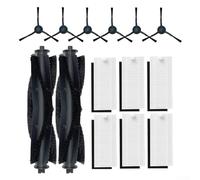 Niceminiwall Pièces de rechange pour robot aspirateur Lubluelu SG60 SL60D - 2 brosses principales, 6 brosses latérales, 6 filtres - Compatible avec les modèles SG60/SL60D