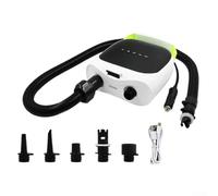 Niceminiwall Planche à pagaie électrique 20 PSI avec batterie de 4000 mAh, gonflage et dégonflage à deux étapes, écran LCD, 6 buses et long tuyau, portable 12 V