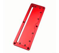 Niceminiwall Plaque de protection à rabat pour scie circulaire électrique et travail du bois, planche à rabat en alliage d'aluminium avec bague de défonceuse pour perçage et montage précis, rouge