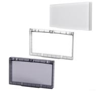 Niceminiwall Plaque murale étanche en plastique ABS 86 type 3 pour prise électrique dans la salle de bain et les toilettes - Noir blanc transparent