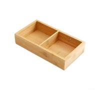 Niceminiwall Plateaux à bonbons carrés en bois pour fêtes, événements et décoration d'intérieur, plateau de séparation à 9 compartiments pour bonbons et collations (2 compartiments)