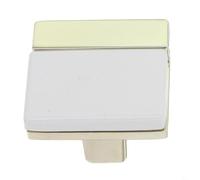 Niceminiwall Poignée de placard à trou unique en alliage de zinc avec couleur tendance assortie pour tiroirs de cuisine et portes de commode en noir et or, noir et chrome, ou (A)