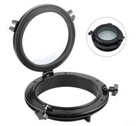 Niceminiwall Portlight rond pour bateau 216-265 mm Cadre ABS Verre trempé Trappe marine avec joint en caoutchouc (216 mm)