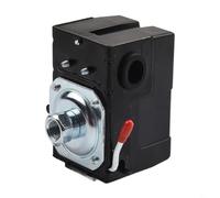 Niceminiwall Pressostat de compresseur d'air habituel 70-110PSI Valve de contrôle avec collecteur de connexion à port unique et contacts 26 A très résistants, métal et plastique (70-110 psi)