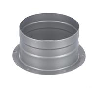 Niceminiwall Raccord de tuyau d'aération à bride métallique pour ventilation murale, 75 mm, 100 mm, 120 mm, 150 mm, 200 mm, gris pour adaptateur de conduit CVC, compatible avec sortie d'entrée d'air