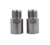 Niceminiwall Rallonge de pédale 20 mm pour vélo de route et VTT - Entretoises de manivelle en acier avec marquages L/R, compatibles avec pédales filetées 9/16", argenté/(argenté)