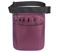 Niceminiwall Sac banane d'infirmière avec 8 poches, sac d'allaitement réglable pour infirmières, sac banane pour infirmières, peut contenir des ciseaux pour accessoires d'allaitement (violet)