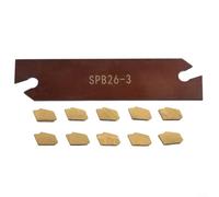 Niceminiwall SPB26-3 Porte-outil de rainurage pour tour avec 10 inserts de séparation GTN-3 SP300 en carbure - Ensemble de lames de coupe de 26 mm pour le travail des métaux CNC et l'usinage de