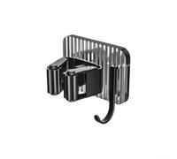 Niceminiwall Support mural pour balai avec crochet pour la maison, la salle de bain, le placard, 8,5 x 6 cm et 7 x 6 cm, gris/pour champagne/vert/transparent, non (gris simple)