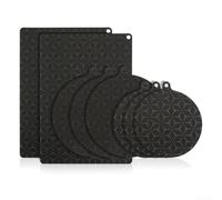 Niceminiwall Tapis de cuisson en silicone résistant à la chaleur avec stries surélevées pour la dispersion de la chaleur et caractéristiques antidérapantes, convient également pour une utilisation